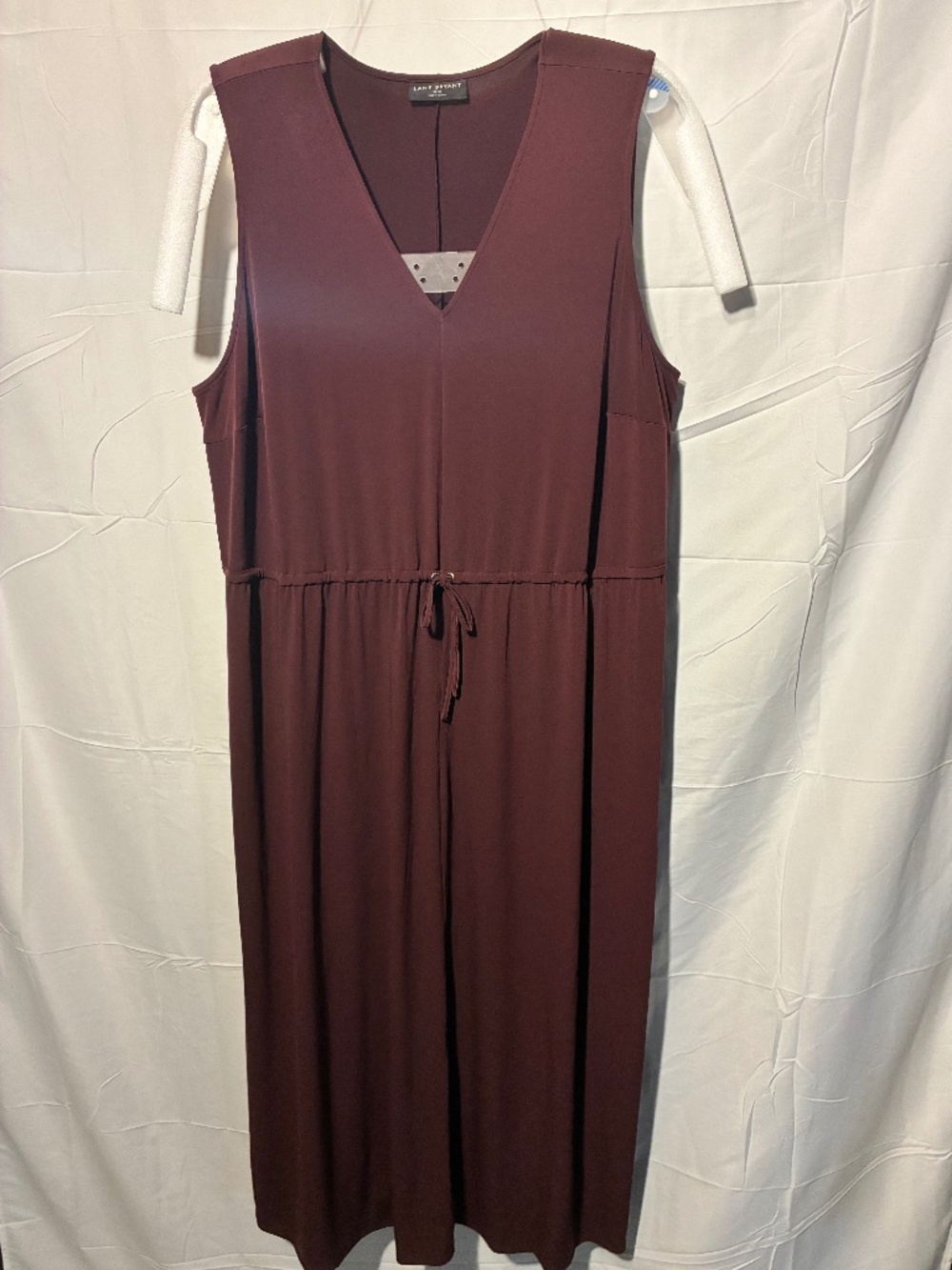 Lane Bryant 26/28 Sleeveless Drawstring-Waist Midi Dress